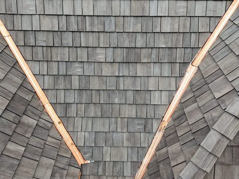 After: new Brava synthetic roof with copper flashing installed by Cadmus Construction in Raleigh, NC