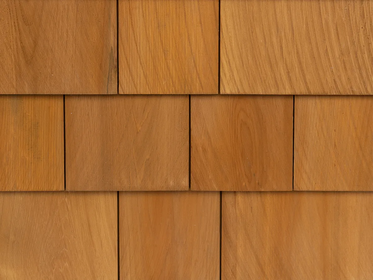 Cedar shake roof close-up