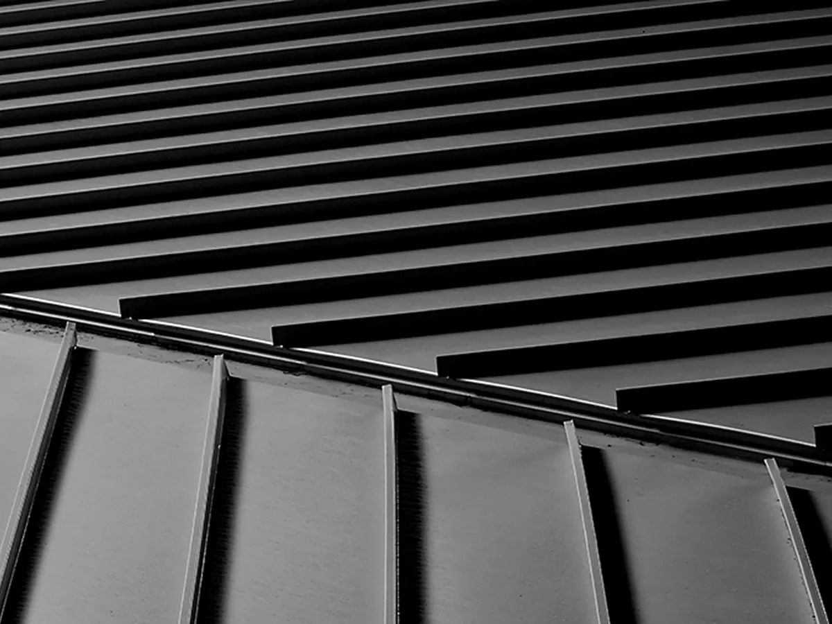 Black standing seam metal roof