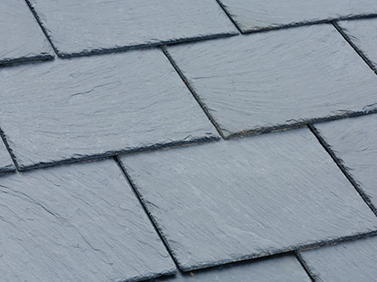 Natural Virginia slate roof close-up