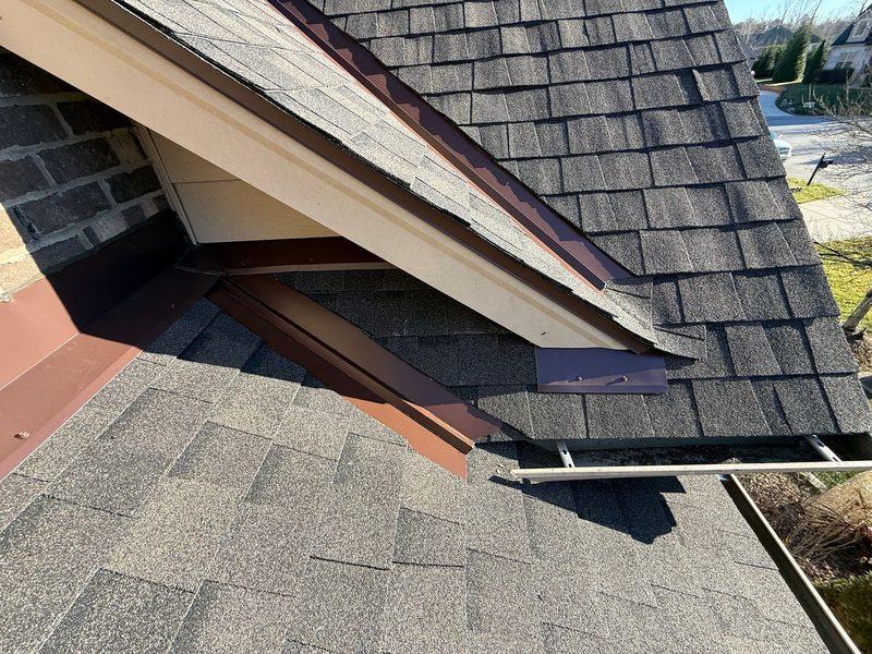 Copper valley and enhanced flashing on a FORTIFIED roof in North Carolina